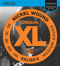 D'Addario EXL160-5 Series Nickel Wound 5-String 50-135 Bass Guitar Strings image 0