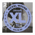 D'Addario EXL116-3D Nickel Wound 11-52 Electric Strings, Medium-Heavy 3 Pack image 0