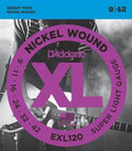 D'Addario EXL120 Nickel Wound 9-42 Electric Guitar Strings, Super Light image 0