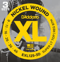 D'Addario EXL125-3D Nickel Wound 9-46 Electric Strings, Custom Light, 3-Pack image 0