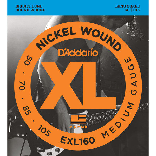 D'Addario EXL160 Bass Guitar Strings, Medium 50-105, Long Scale image 0