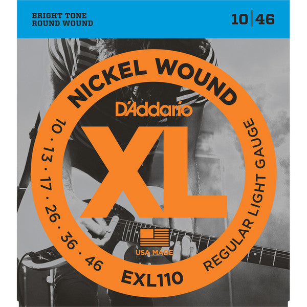 D'Addario EXL110 Electric Guitar Strings, Regular Light 10-46 image 0