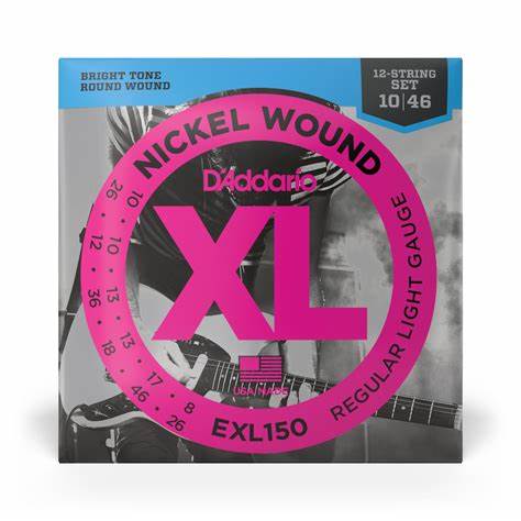 D'Addario EXL150 Nickel Wound 10-46 12-String Electric Guitar Strings, Regular image 0