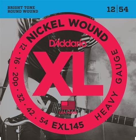 D'Addario EXL145 Nickel Wound 12-54 Electric Guitar Strings, Heavy image 0